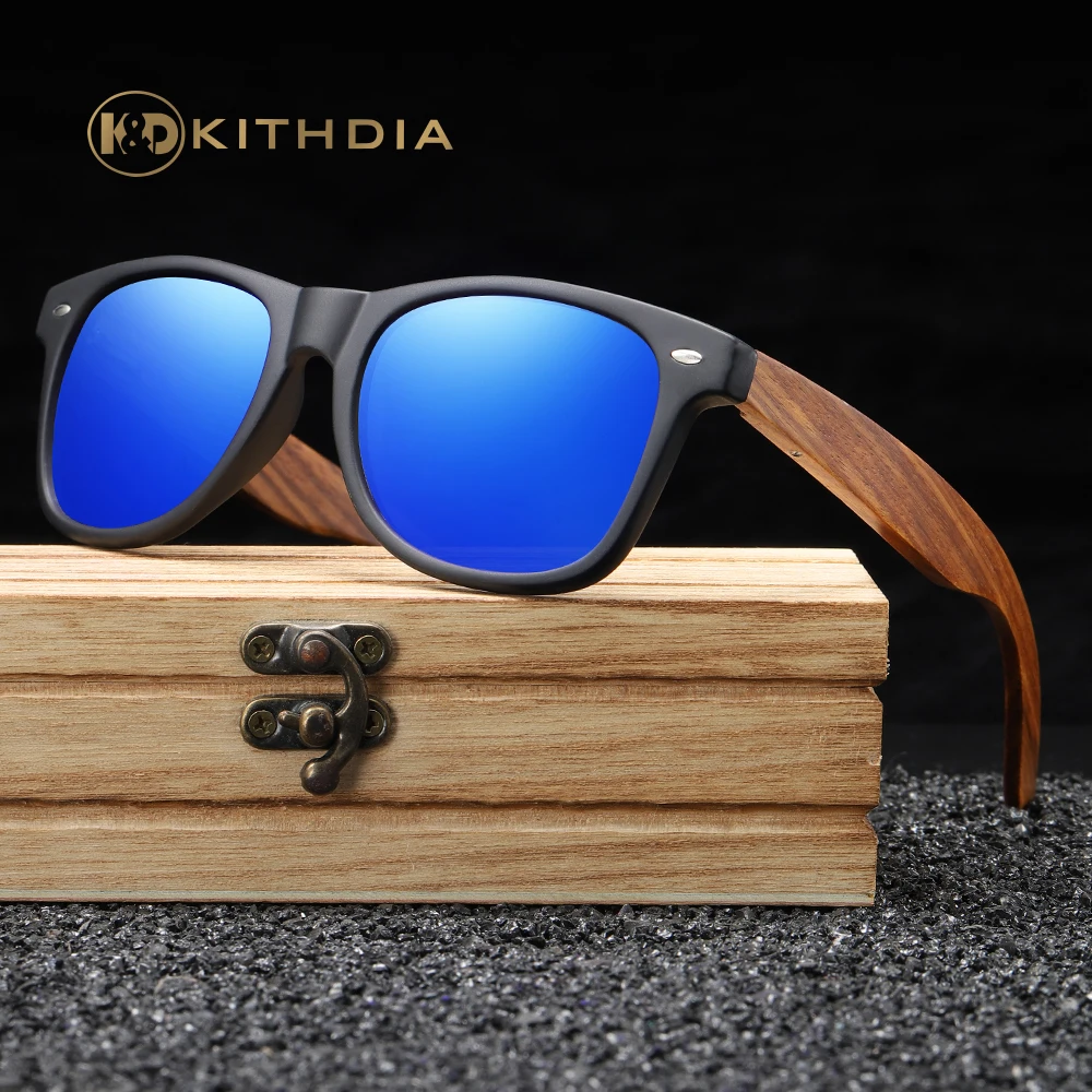 

Kithdia 100% Real Zebra Wood Sunglasses Polarized Handmade Bamboo Mens Sunglass Sun glasses Men Gafas Oculos De Sol Madera