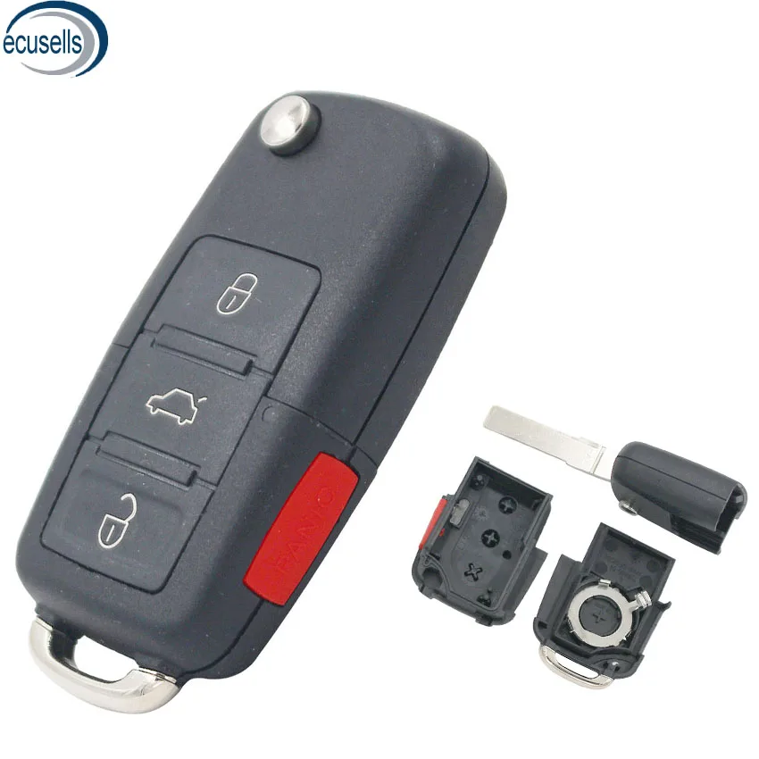 3 + 1/4 кнопочный раскладной чехол для ключа Volkswagen Bora Seat Passat Polo Skoda Octavia (большая