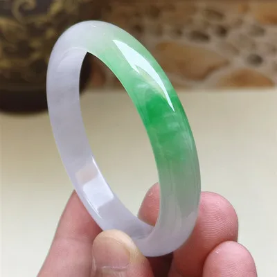 

Zheru Jewelry Natural Burmese Light Green Jade 54-64m Bracelet Elegant Princess Jewelry Best Gift for Mom and Girlfriend