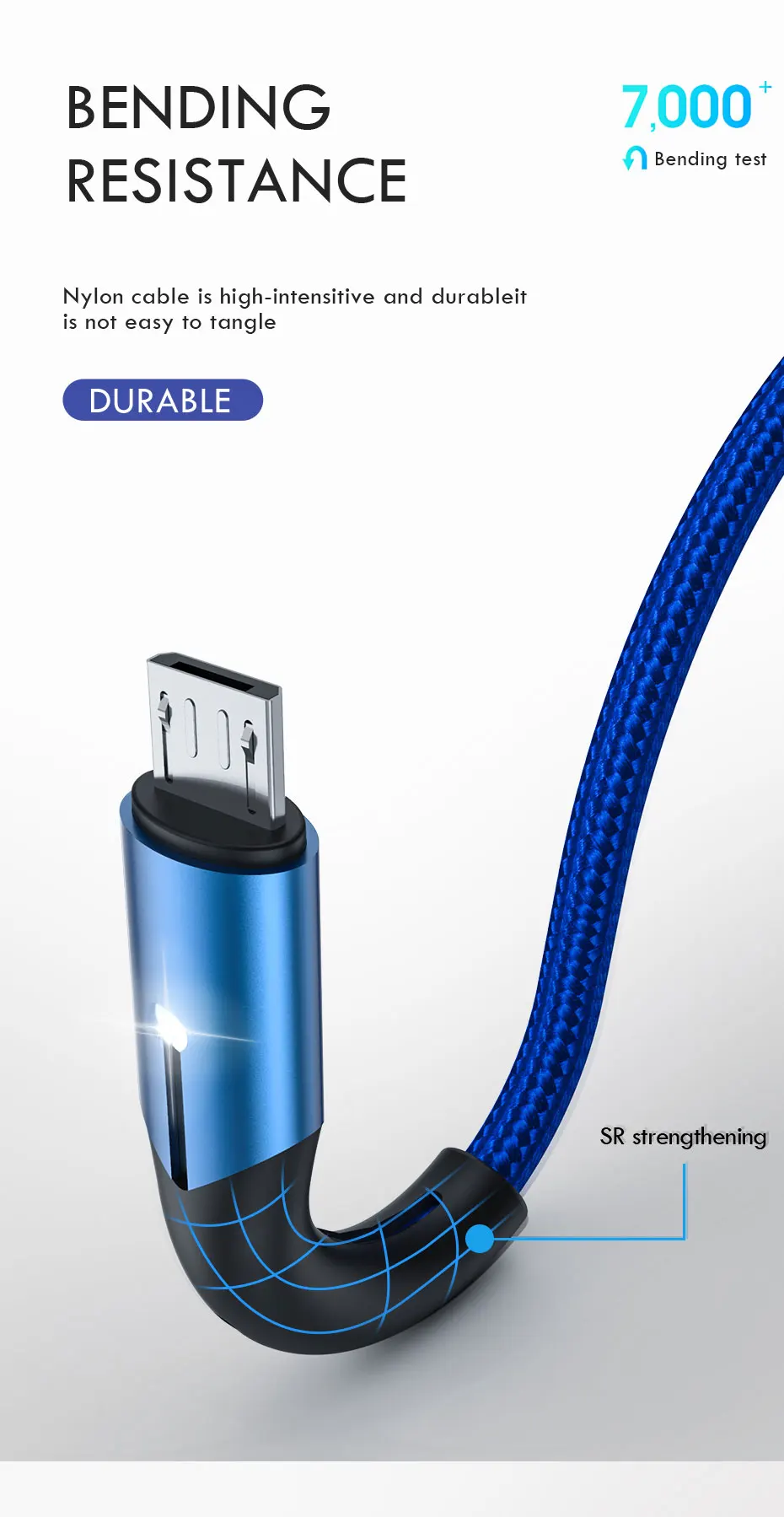 ZNP светодиодный Micro USB кабель для samsung J5 J7 Honor Быстрая зарядка Android мобильный телефон Microusb кабель для Redmi Note 5 шнур зарядного устройства