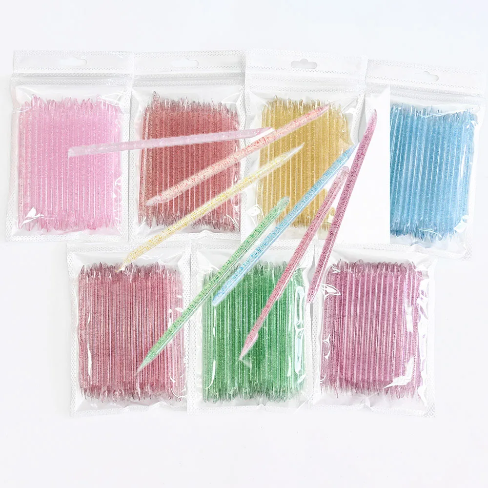 

95*4 мм 50 шт. Хрустальные Ручки для ногтей/перфорированные стразы, средство для удаления кутикулы из омертвевшей кожи, инструменты для маникю...