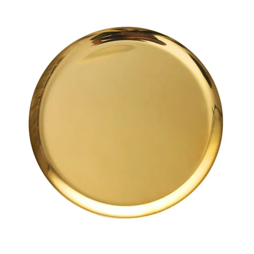 Скандинавский золотой поднос для хранения скандинавский Декор круглая
