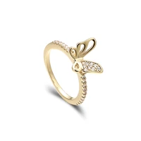 kfvanfi jewelry trendy butterfly zircon ring for women bague pour la femme