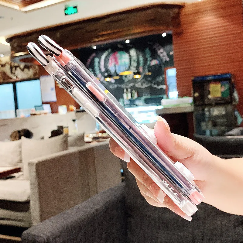 3D милый мультфильм розовый Кот лапа Прозрачный чехол для телефона iPhone 11 Pro Max XR Xs X 7