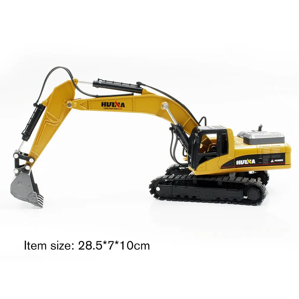 

HUINA TOYS NO.1710 1/50 Alloy Excavator Truck Car Die-Cast Metal Professional Engineering Construction Vehicle Model Kids Toys