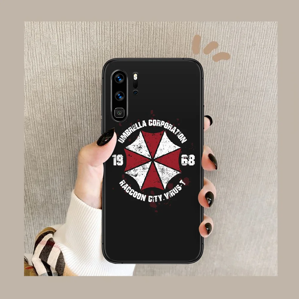 

RESIDENT Umbrella Corporation Phone Case Cover Hull For Huawei P8 P9 P10 P20 P30 P40 Lite Pro Plus smart Z 2019 black Funda