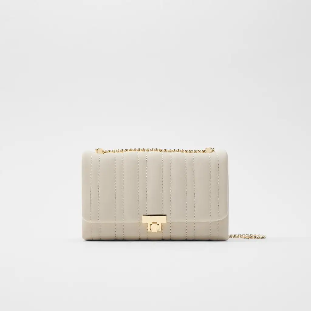 

Female bag new female bag light beige mini cross-body bag chain small square bag