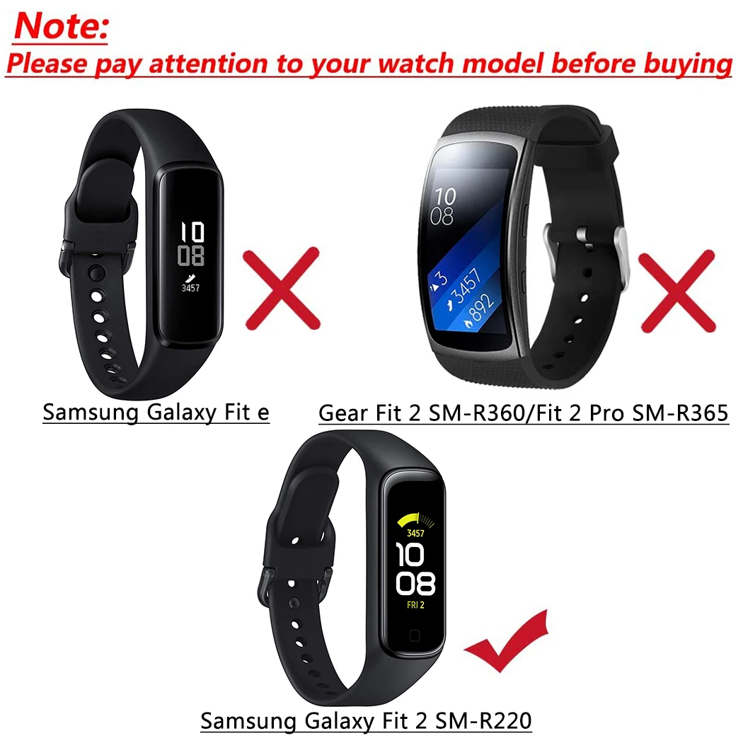 Ремешок силиконовый спортивный для Samsung Galaxy Fit 2 SM R220 сменный Браслет наручных