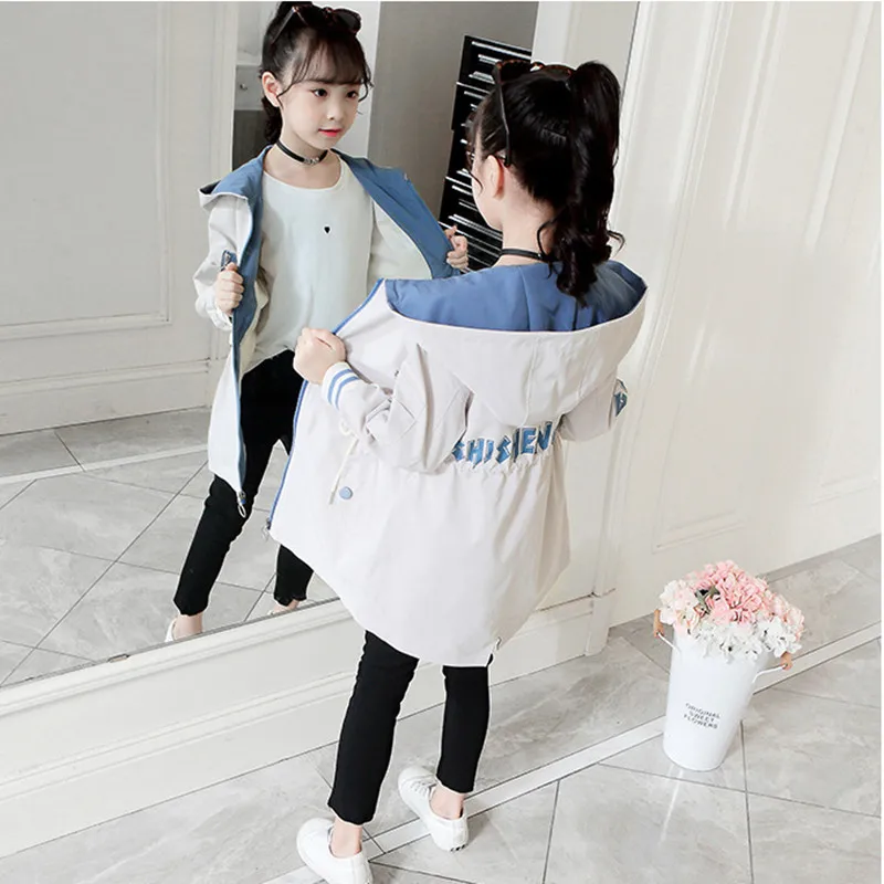 Girls Clothes 2019 Spring and Autumn New Fashion Children's Baseball Uniform Solid Color Long-sleeved Zipper Jacket 3-12Y | Детская