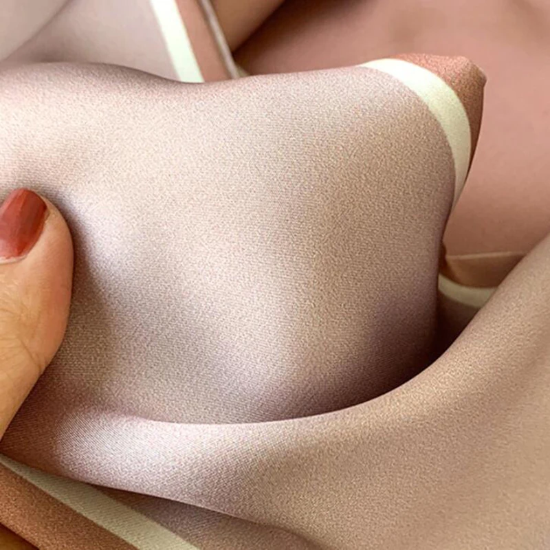 

New 2021 Luxury Brand Silk Scarf Small Women Shawls And Wraps Fashion Print Office Small Hair Neck Hijabs Foulard Scarves