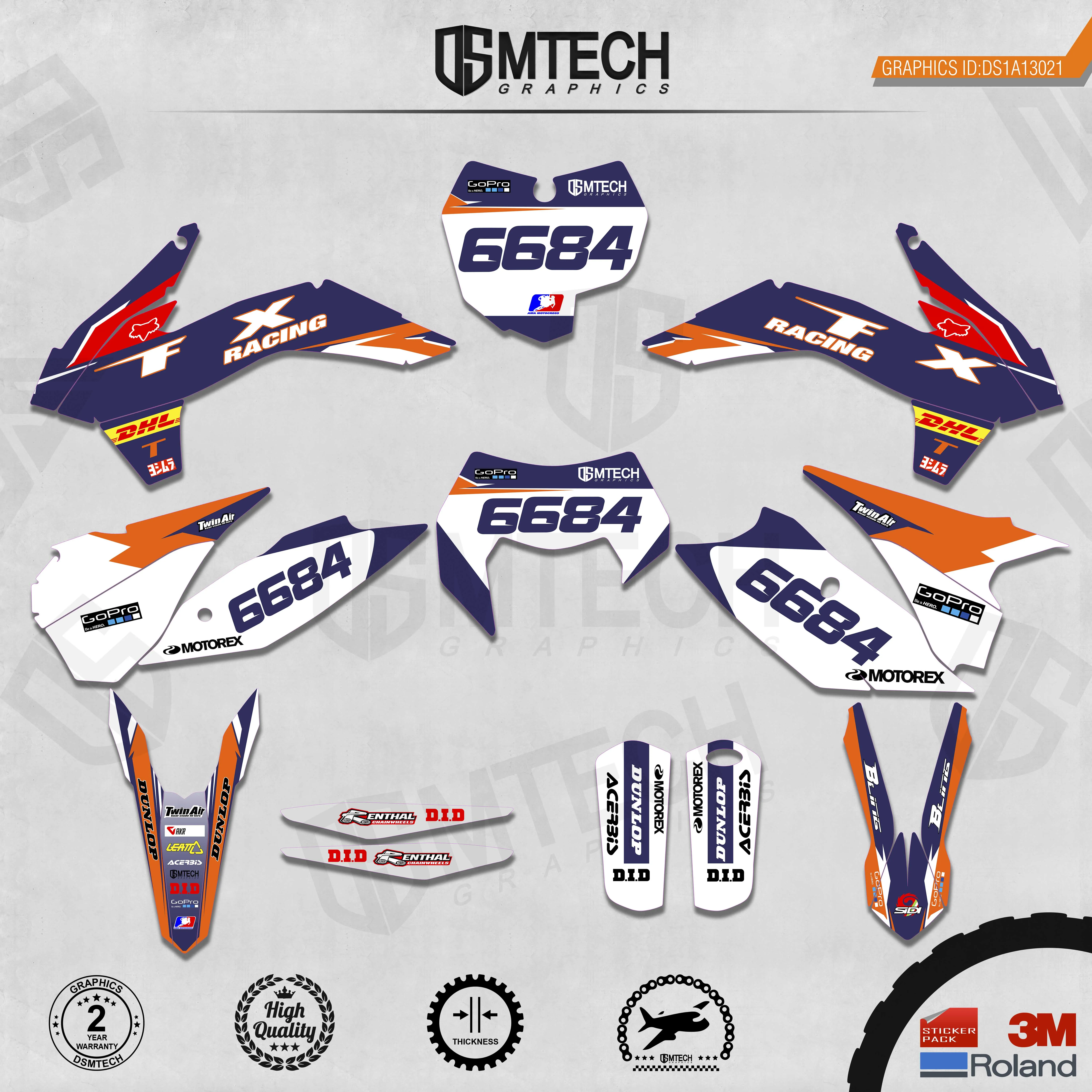 DSMTECH Customized Team Graphics Backgrounds Decals 3M Custom Stickers For 2013-2014 SXF 2015 SXF 2014-2015 EXC 2016 EXC  021