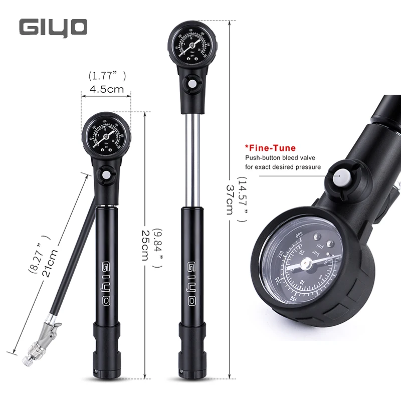 Насос для велосипедных шин Giyo MTB 300psi два режима | Спорт и развлечения