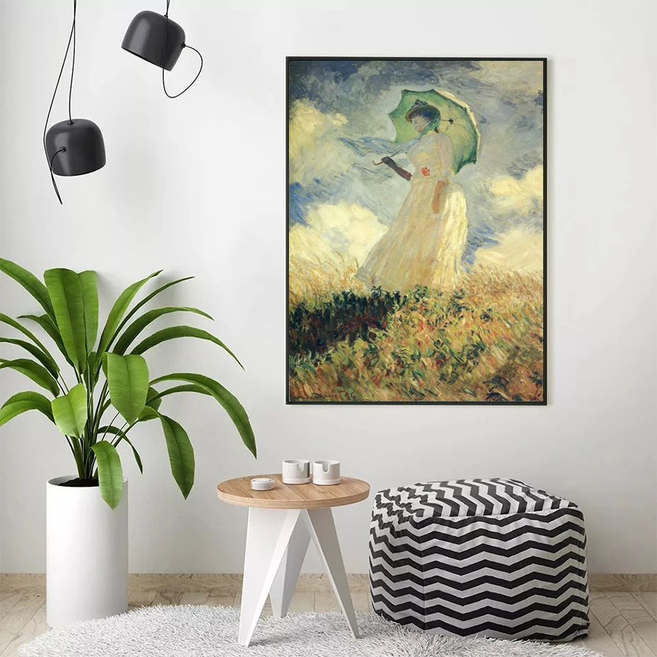 Monet Famous Painting &quotWoman Holding a Sun Umbrella&quot 5D DIY Diamond Embroidery Rhinestones Mosaic Picture | Дом и сад