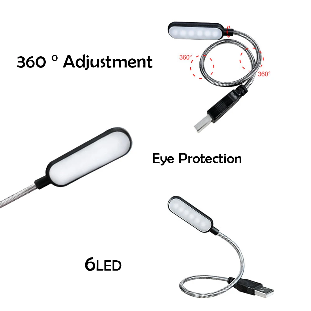 2020New гибкие светодиодсветодиодный настольные лампы USB 360 градусов DC 5 В