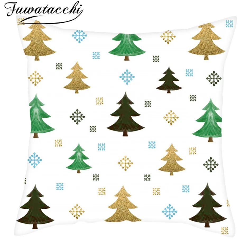 

Fuwatacchi Christmas Decoration Cushion Cover Cartoon Pillow Case Home Decorative Pillow Cover for Sofa Car Seat Home Decor