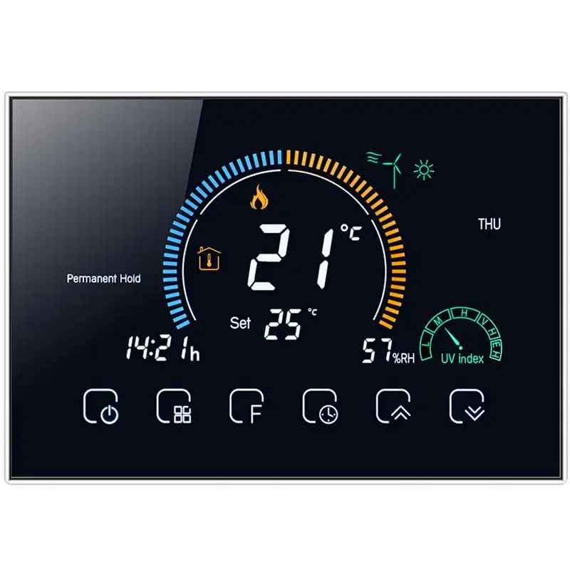 

1 Set Smart Touchscreen Thermostat Home Energy Save Intelligent Thermoregulator