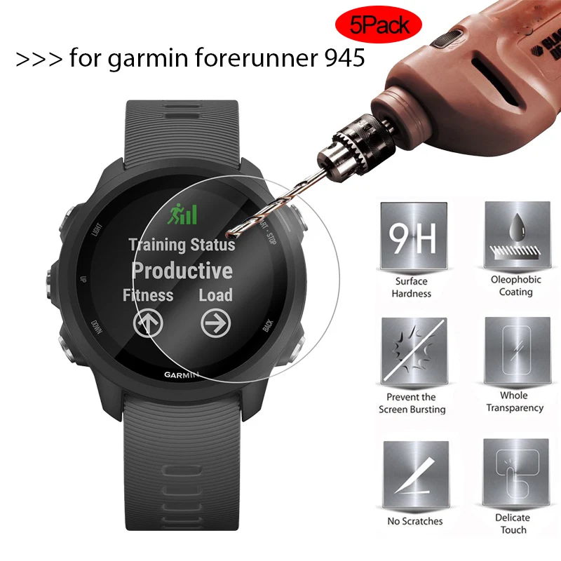 5 шт. Ультра HD прозрачная защитная пленка из закаленного стекла для Garmin Forerunner 945