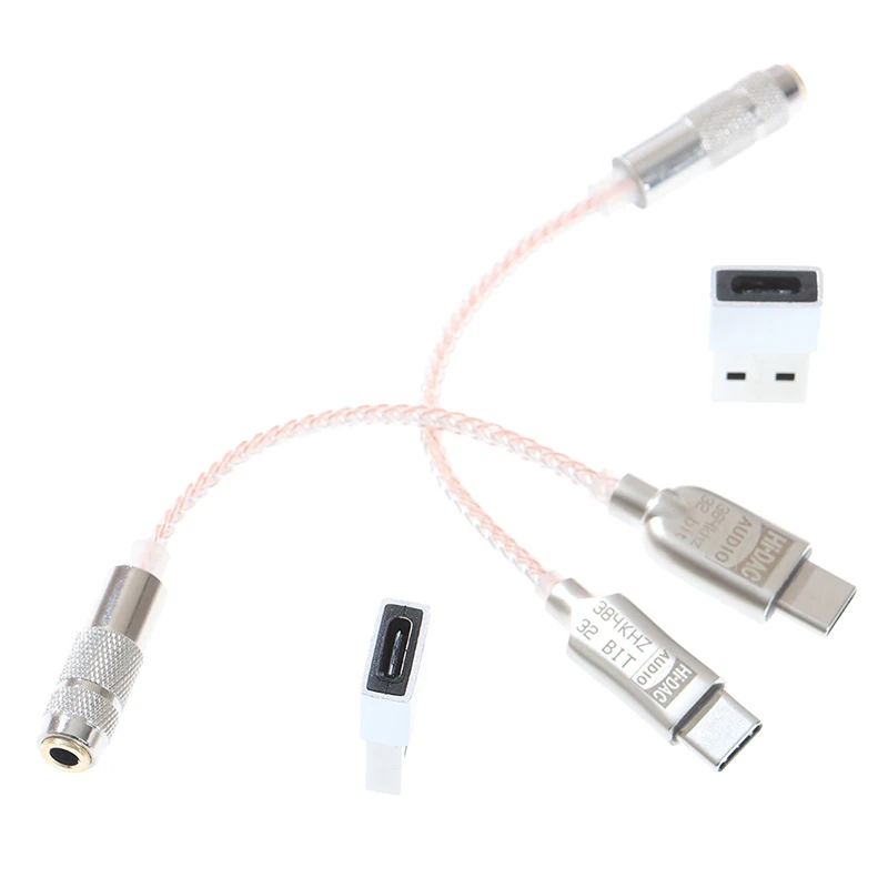 Аудиоадаптер DAC DSD64/3 5 Hi-Fi типа C на 384 мм 32 бит/128 кГц | Электроника