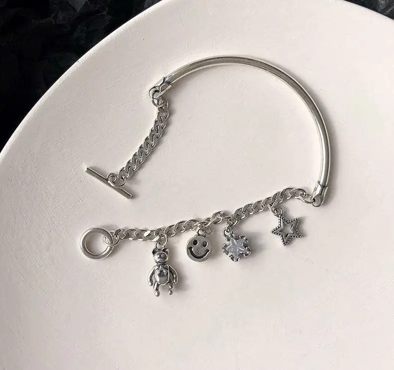 Женский браслет из серебра 925 пробы с кристаллами|Гибкие и жесткие браслеты| |