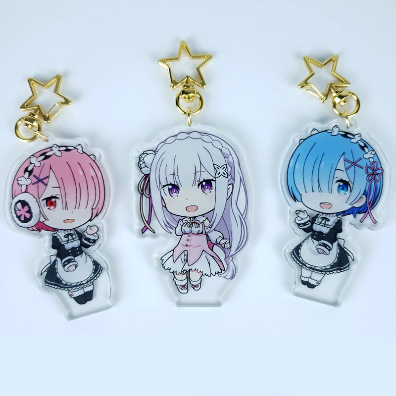 Брелок для косплея с рисунком аниме Re:Life in A Different World from Zero Ram Rem 1 шт. | Украшения и