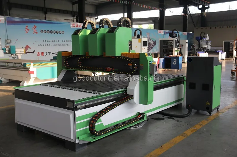 

China 3 spindles 8x4 ft multi head cnc router for wood