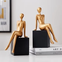 home decoration accessories nordic abstract sculpture modern art living room one piece resin statues bookend office desk decor