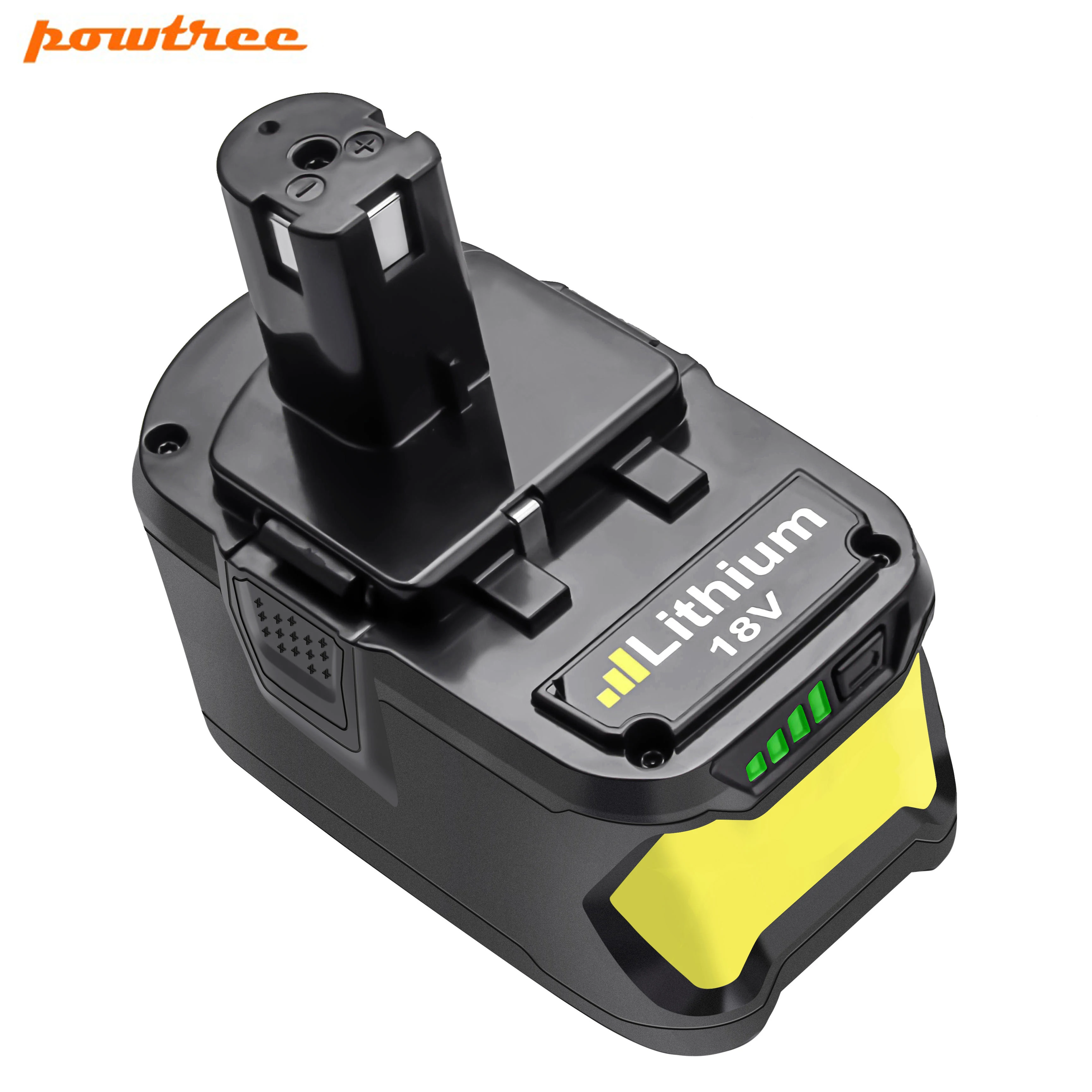 Литий ионные аккумуляторы Powtree 18 в 9000 мАч P108 для электроинструментов Ryobi ONE BPL1820 P103
