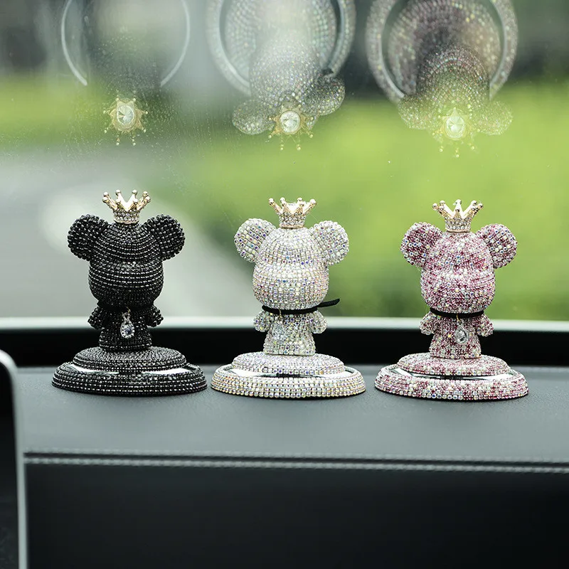 New Charm Gloomy Bear Air Freshener Ornaments Crystal Creative Car Decoration Aromatherapy Accessories