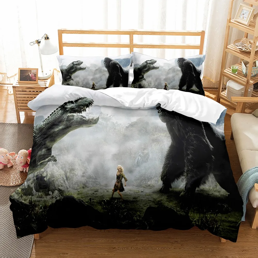 

Комплект постельного белья для мальчиков-подростков, с 3d-изображением животных, тираннозавр, зубы, пододеяльник с мультяшным рисунком, укра...