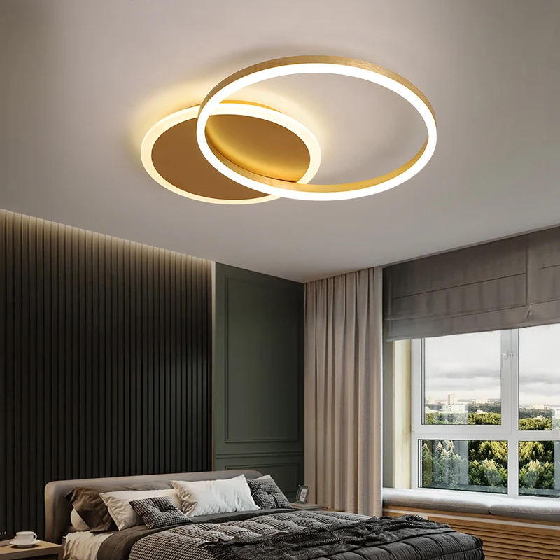 

A 2020 New led ceiling light golden around AC110-220V for home decoration lustre de plafond for 10-15square meters