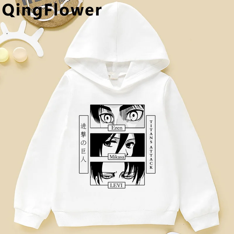 

Attack on Titan Shingeki No Kyojin children girls sweatshirt aesthetic anime Fleece abbigliamento bambina sweater big bother