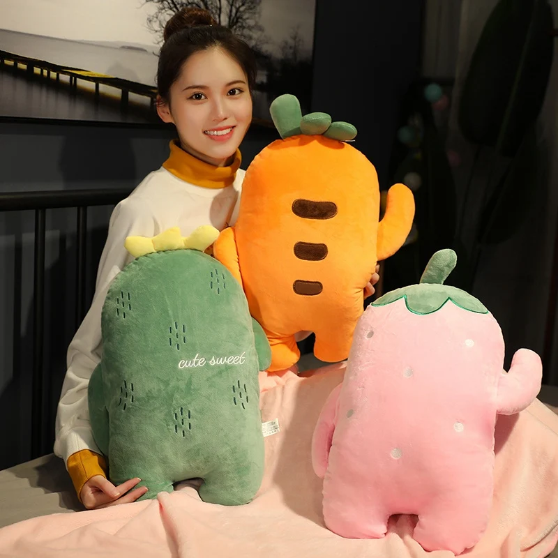 

55 см новая имитация кактуса плюшевая морковка Подушка с одеялом мягкая мультяшная детская подушка для сна