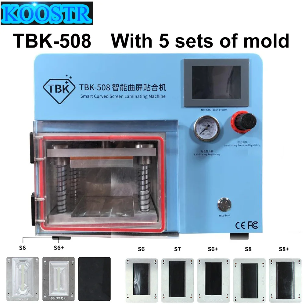 100% Оригинальные TBK 508 изогнутые ЖК Ламинаторы для дисплея Samcung S6 S7 S8 Edge и iphone|Наборы