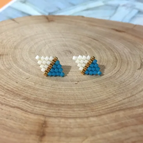 INS, трендовые женские серьги, Boho, этнические, весна, разноцветный бисер MIYUKI-beads, серьги-гвоздики, ювелирное изделие, для свадьбы - Окраска металла: 4