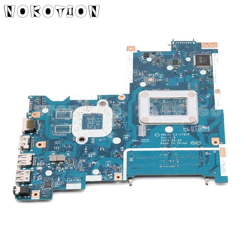 Материнская плата NOKOTION 813969-501 813969-001 для ноутбуков HP 15-AF материнская ABL51 DDR3 с ЦП на