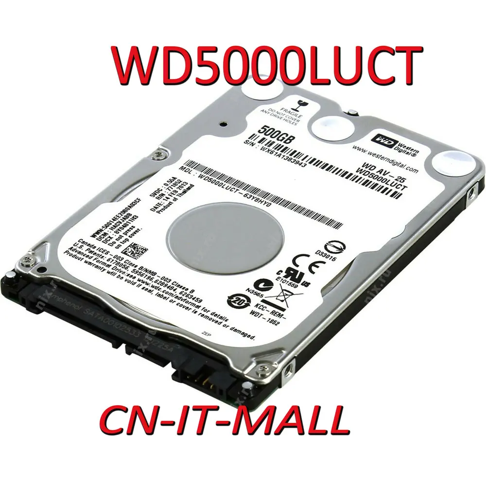 

2.5 WD5000LUCT Black 500GB SATA 5400RPM 16MB SATA 2.5" Hard Drive