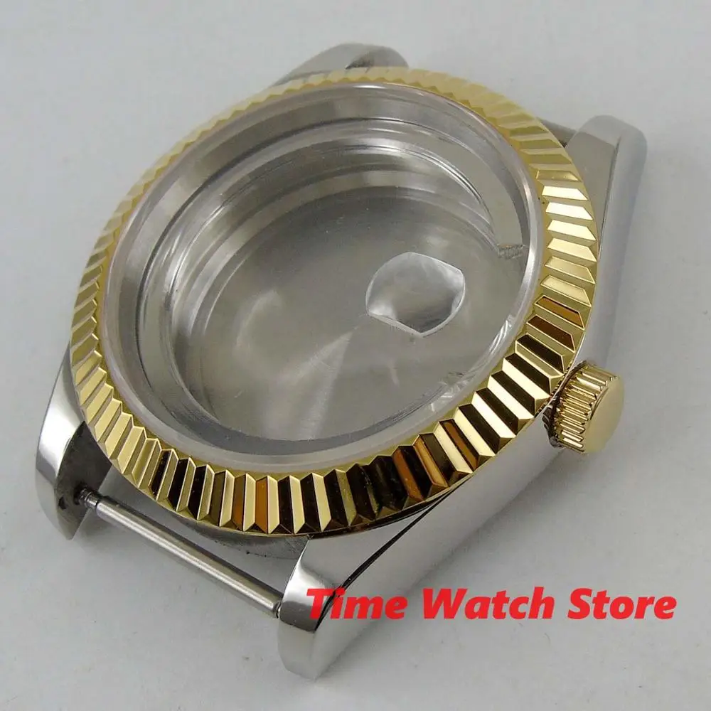 Чехол для часов 40 мм из сапфирового стекла мужские стальные часы 316L подходит ETA 2824