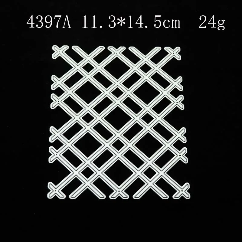 

2021 New Grid Cross Line Rectangle Metal Cutting Dies Stencil Craft Die Cut Mould Decor Template for Scrapbooking Design Model