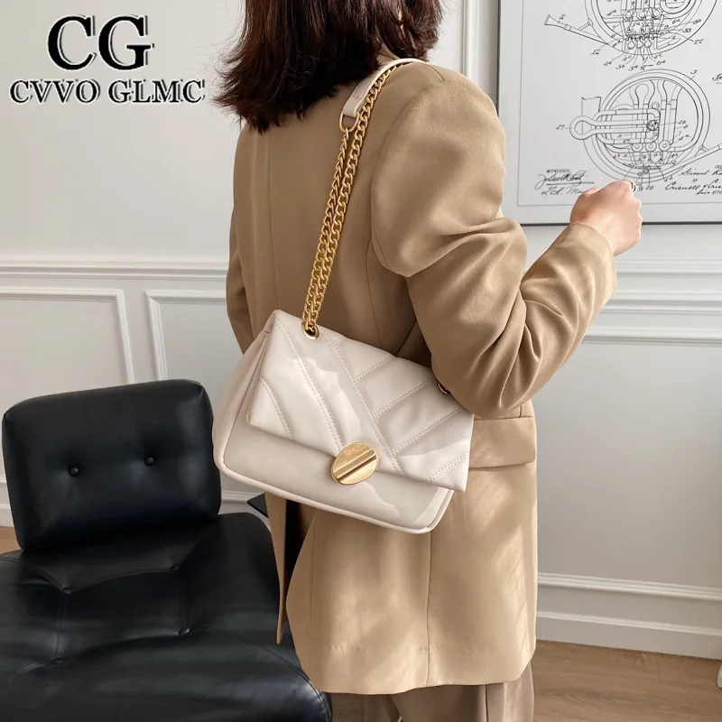 

Cvvo Glmc PU Leather Small Crossbody Bags for Women 2021 Quality Ladies Designer Handbags Simple Bag Women's Hand Bag