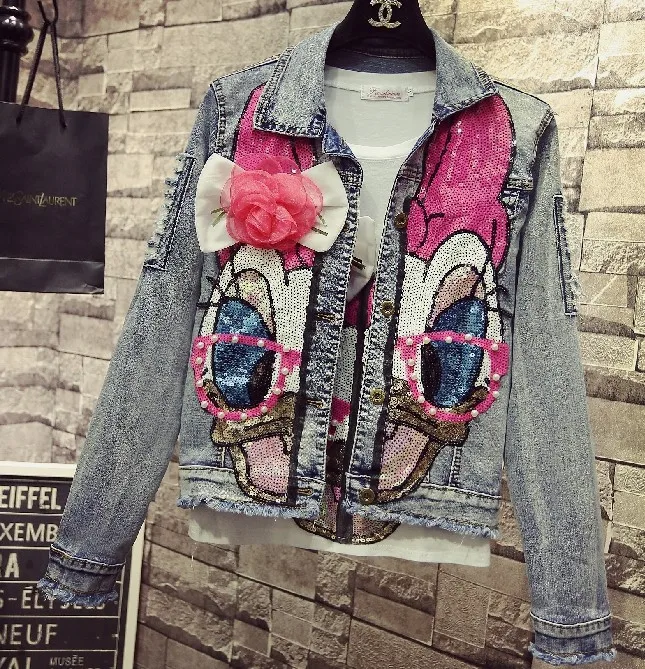 Женский жилет с вышивкой и блестками повседневный для студенток весна лето 2019|vest