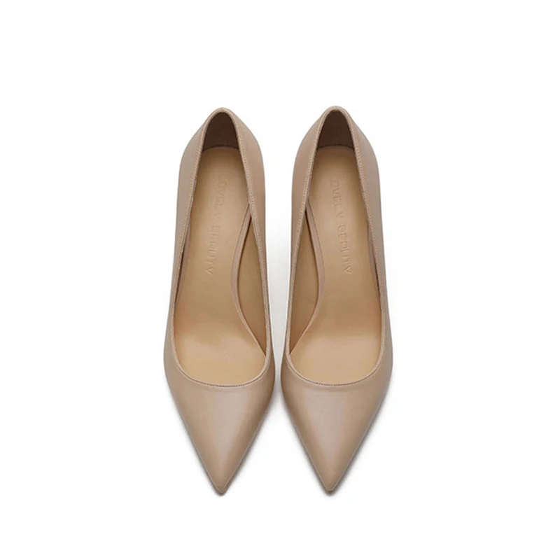 Туфли-лодочки женские на высоком каблуке 8 см спилок пикантные свадебные туфли