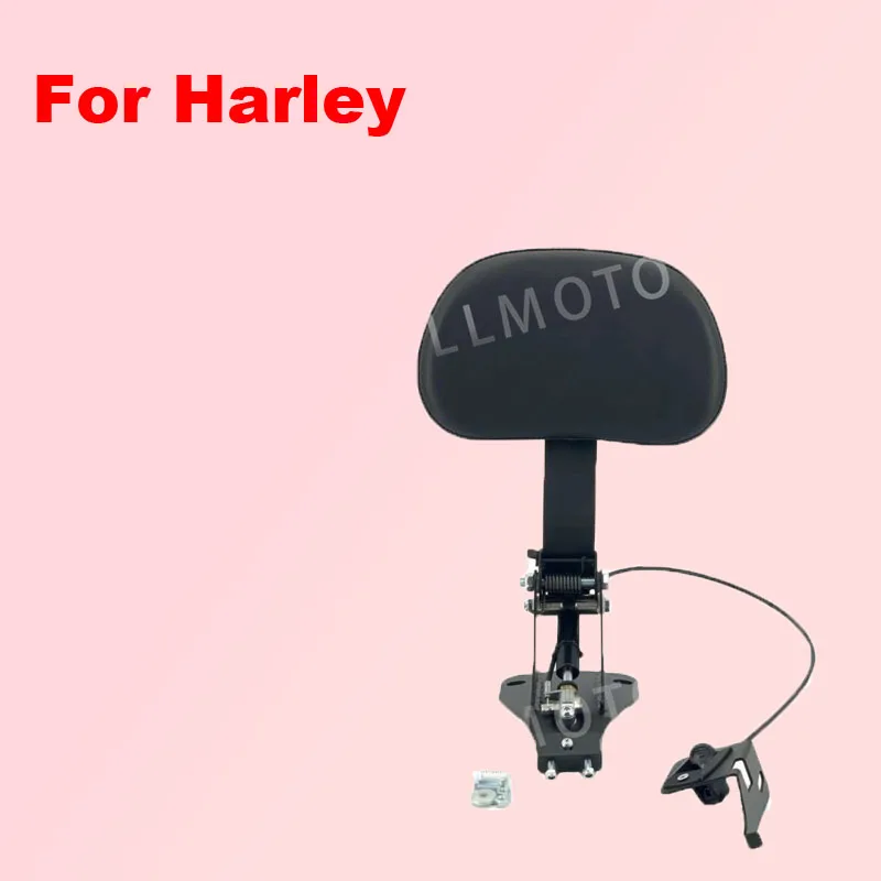 

For Harley Touring Road King Electra Glide CVO Street 2009-2020 Motorcycle Black Driver Rider Backrest + Adjustable Mounting Kit