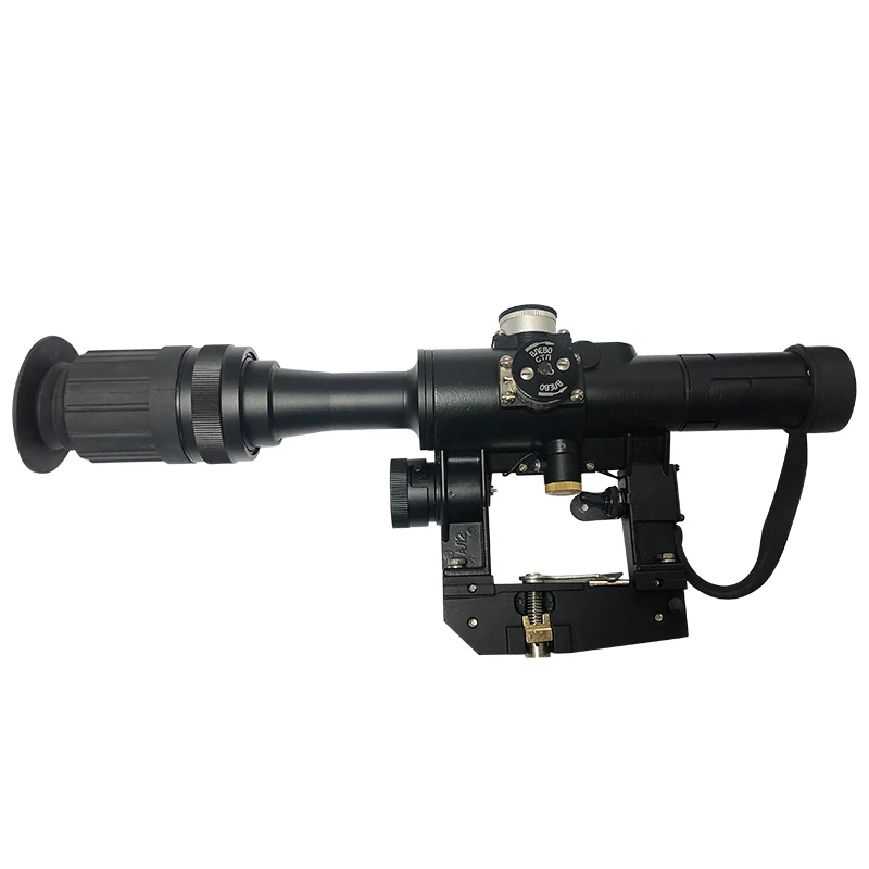 Тактический прицел типа PSO 4x24 с красной подсветкой гравировкой стекла для