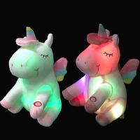 led unicorn plush toys plush light up toys stuffed animals cute pony horse toy soft doll kids toys pillow birthday gifts