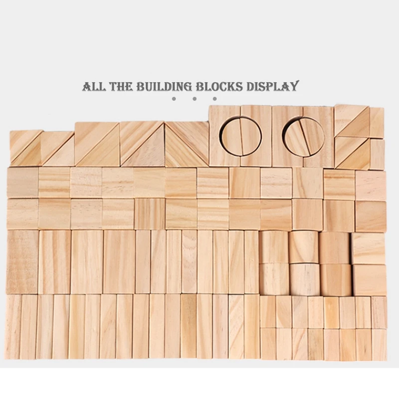 

Pine Wood Large Block Log Color Boxed Enlightenment Combination Puzzle Building Block Toy