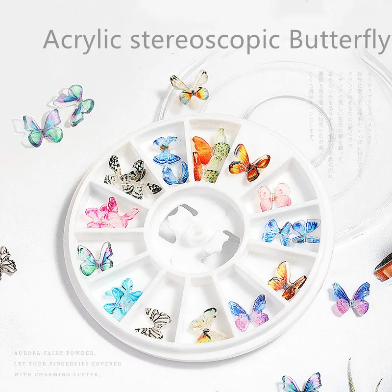 

Multicolor Acrylic tiny butterlfy as filler for Resin Silicone Mould jewelry making component charms craft materia nail art