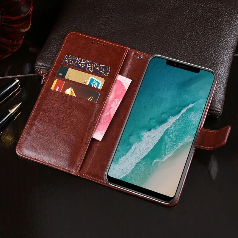 

Кожаный чехол-книжка для Ulefone X в деловом стиле