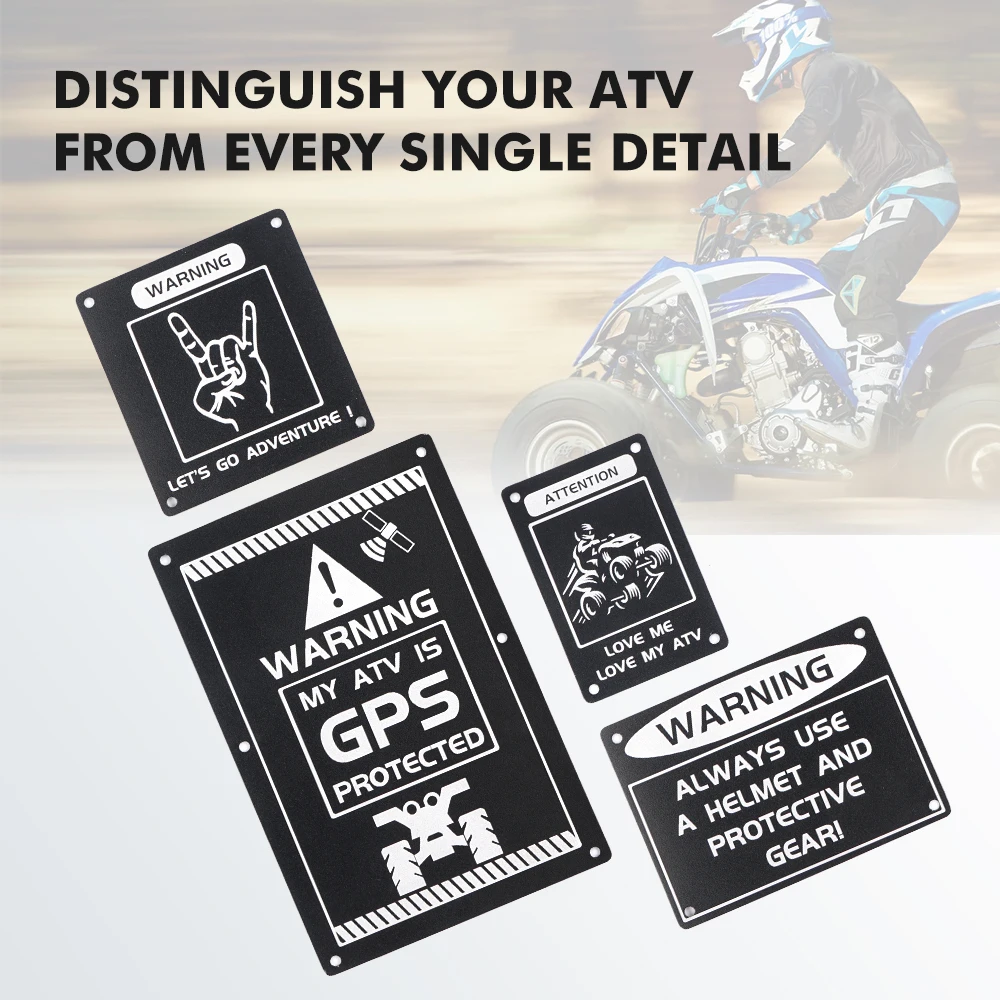 

ATV Fender Warning Tag Plates Badges Decals Stickers For Yamaha YFZ450R 2014-2020 YFZ450 YFZ450R SPECIAL EDITION RAPTOR 700 700R