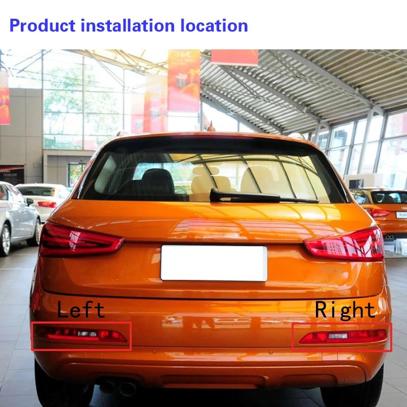 

for Audi Q3 2013-2015 Rear bumper lights, backup lights, rear-end collision prevention lights, brake lights assembly
