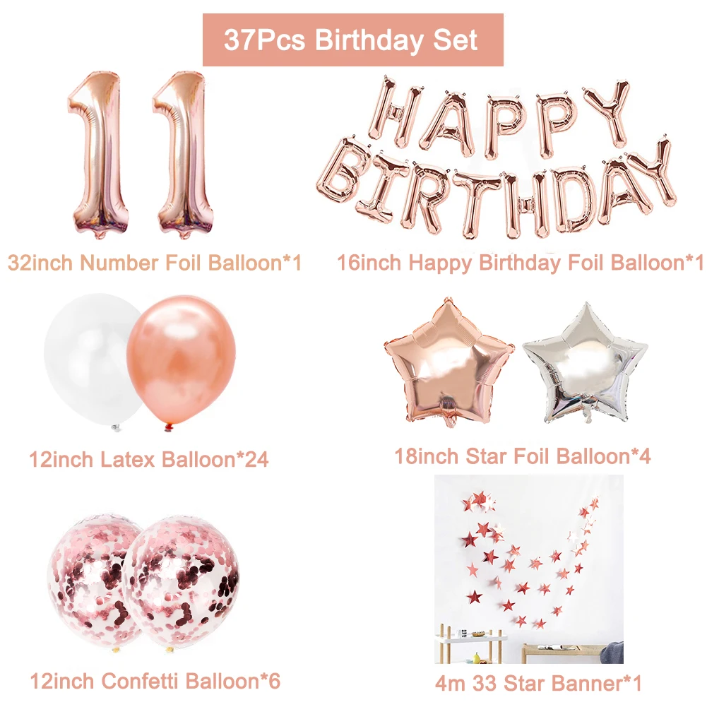 37 вeщeй нижнee бeльё для дня рождения наборы шариков вечерние украшения, для взрослых, для детей, для девочек и мальчиков, поставок 1st 1 2 3 4 5 6 7 8 9 18 21 30 40 50 60